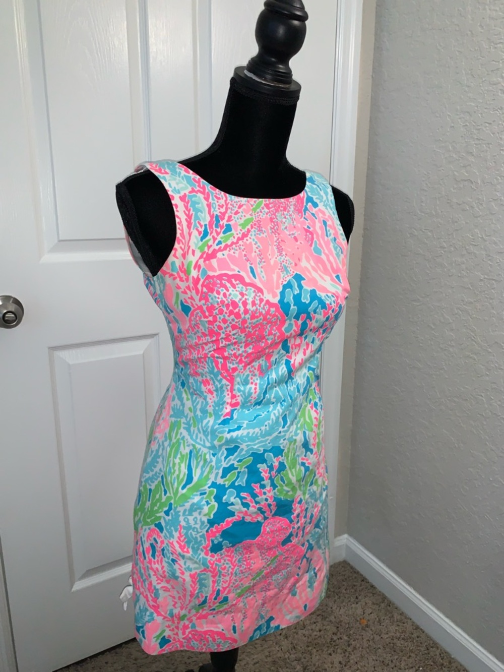 Lilly Pulitzer Pink Blue Green Sleeveless Shift Dress